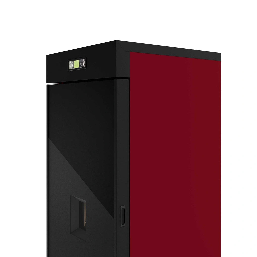 TERMOSEMINEU PE PELETI NEVA 3.5-25.5 KW - ROSU
