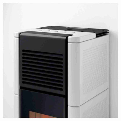 SOBA PELETI 4-15.4 KW - ZOE ALB - 2 Ventilatoare - CAHLE