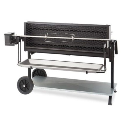 Grătar Rotisor Méchoui 120 x 32 cm din oțel cu cărucior – Le Marquier