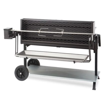 Grătar Rotisor Méchoui 120 x 32 cm din oțel cu cărucior – Le Marquier