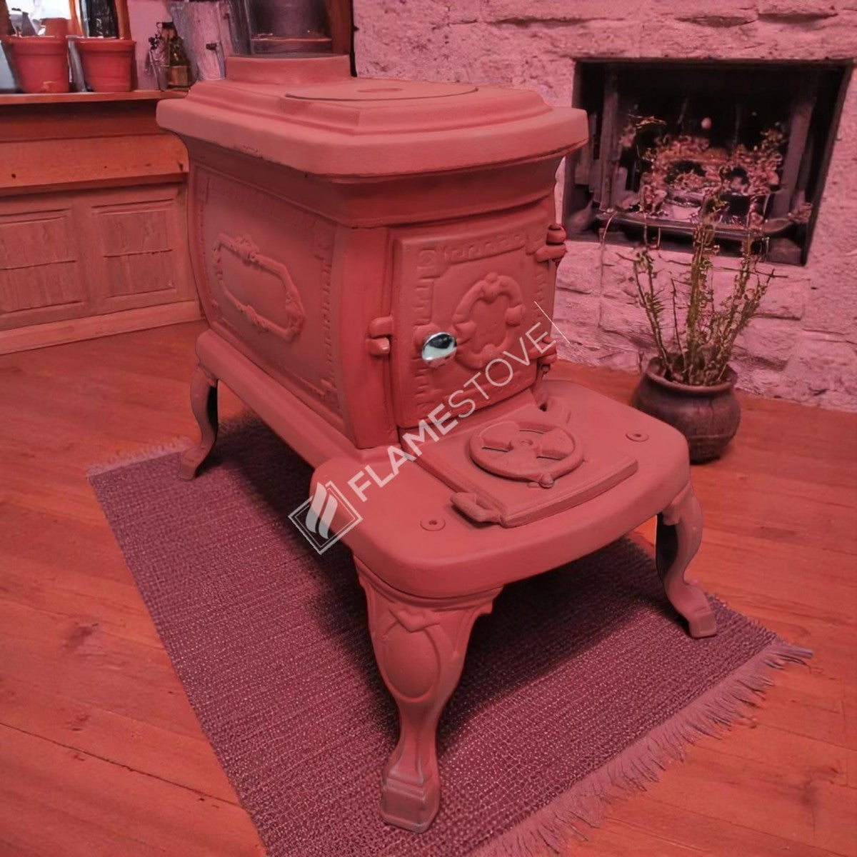 FS-059K: Șemineu Francez Nostalgic din Fontă - Încălzire Eficientă și Design Clasic