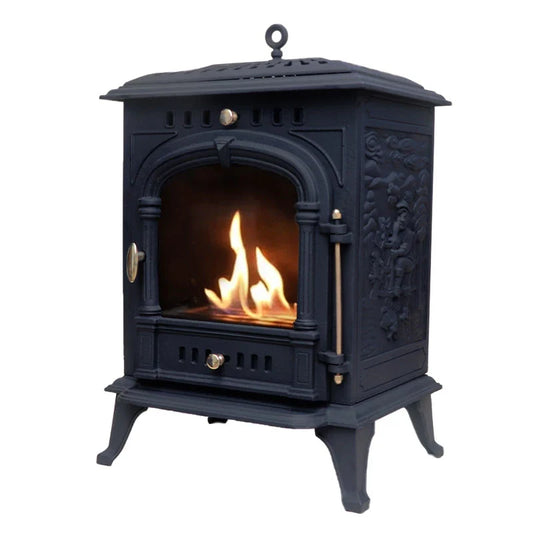 Șemineu pe bioetanol ScandiFlames Bergen - Fontă, Design Scandi, 2.1 kW
