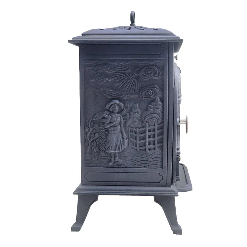 Șemineu pe bioetanol ScandiFlames Bergen - Fontă, Design Scandi, 2.1 kW