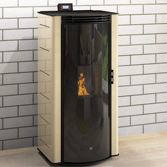 Termosoba peleti PERLA 210 CREM - 22kw cu autocuratare