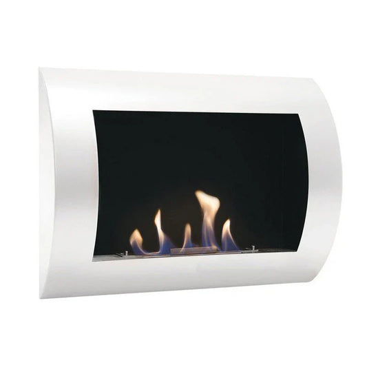 Șemineu de perete alb ScandiFlames Ocean - Bioetanol, Arzător 0.7L, 1.75 kW