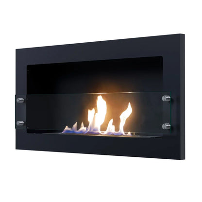 Șemineu pe Bioetanol Texas Negru Montat pe Perete - Elegant și Eficient