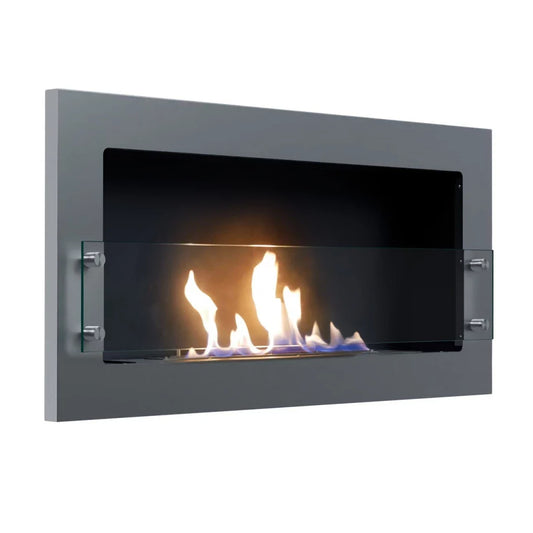 Șemineu pe Bioetanol Texas Steel Montat pe Perete - Design Elegant, Căldură Confortabilă