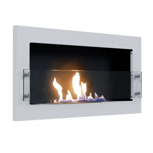 Șemineu pe bioetanol de perete Texas - Alb, Design Modern pentru o Atmosferă Cozy