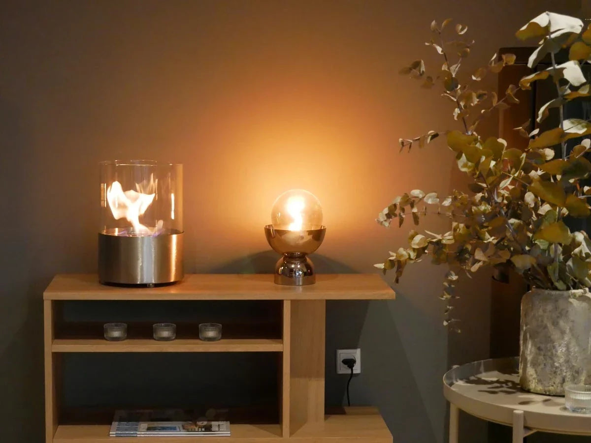 Șemineu Rotund de Masă Kennington pe Bioetanol - Oțel