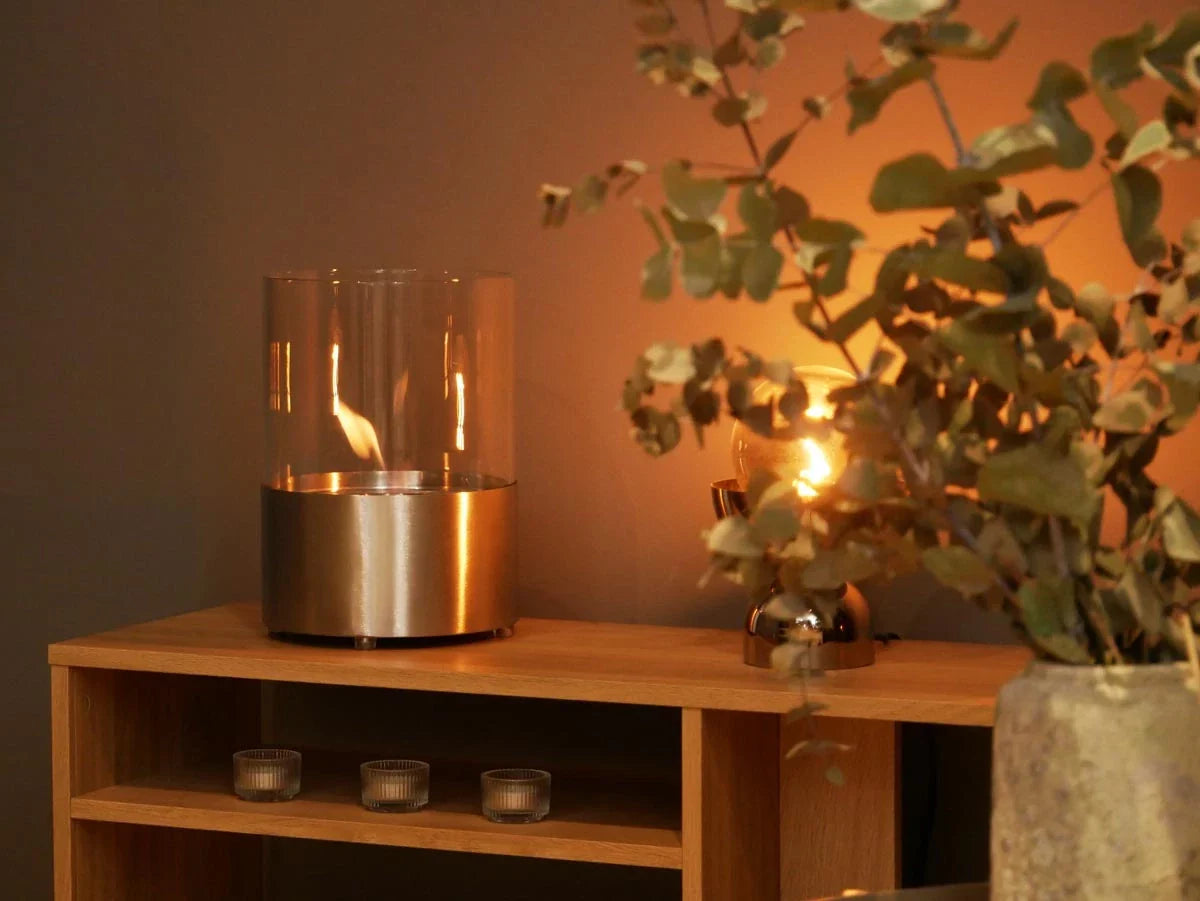 Șemineu Rotund de Masă Kennington pe Bioetanol - Oțel