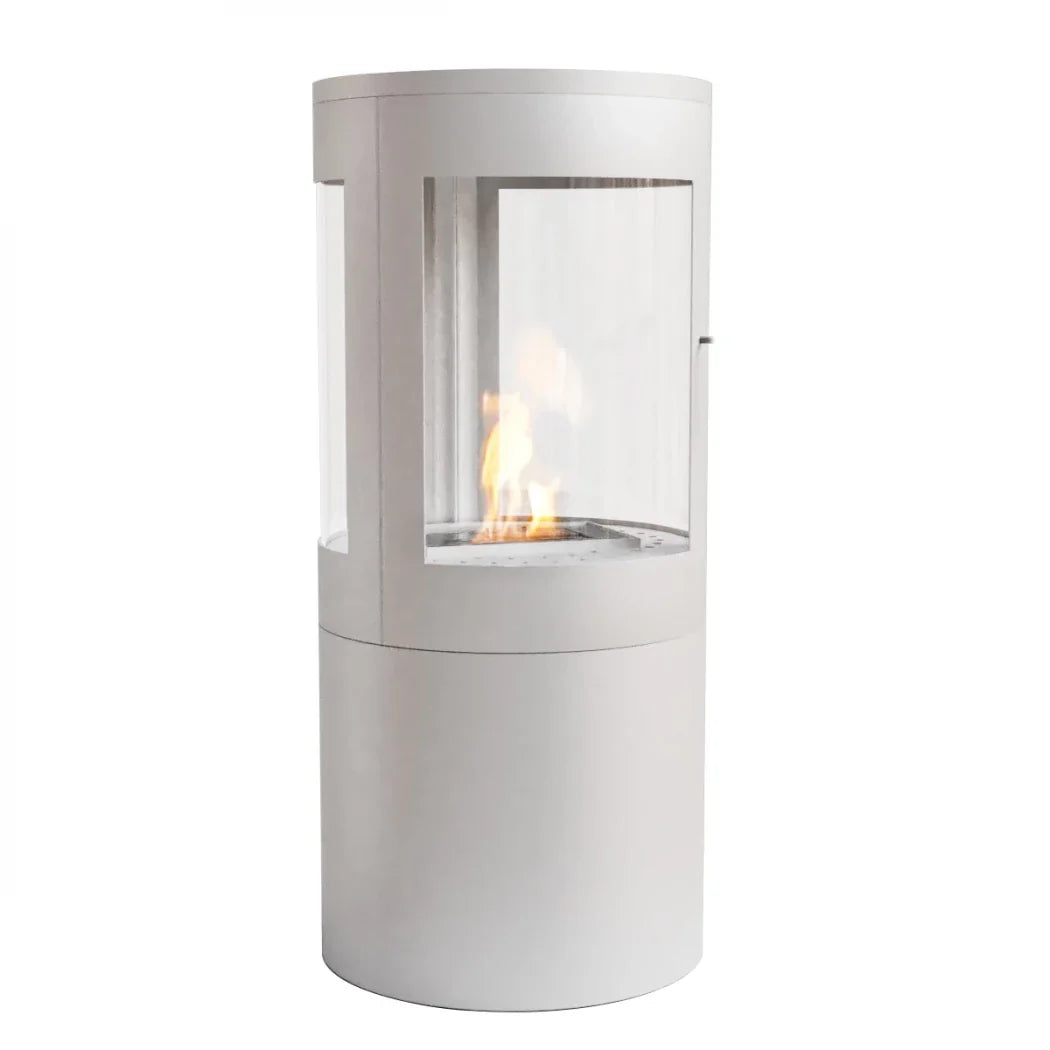 Șemineu Ecologic din Lemn Alb - Vizualizare Flacără 360°