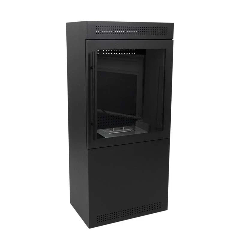 Jackson - Sobă modernă pe bioetanol, design pătrat, negru, 2.2 kW
