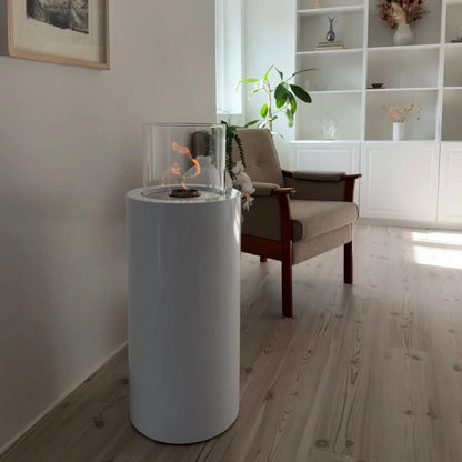 Șemineu Manual Dualis Alb - Versatil pentru Interior și Exterior