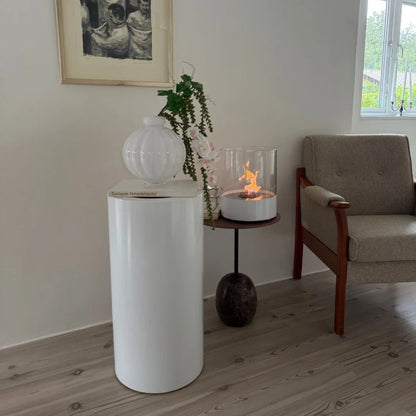 Șemineu Manual Dualis Alb - Versatil pentru Interior și Exterior