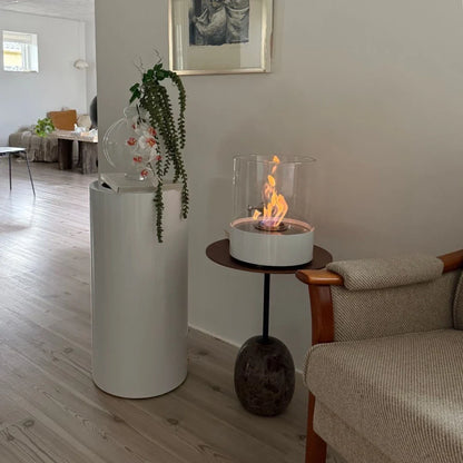 Șemineu Manual Dualis Alb - Versatil pentru Interior și Exterior