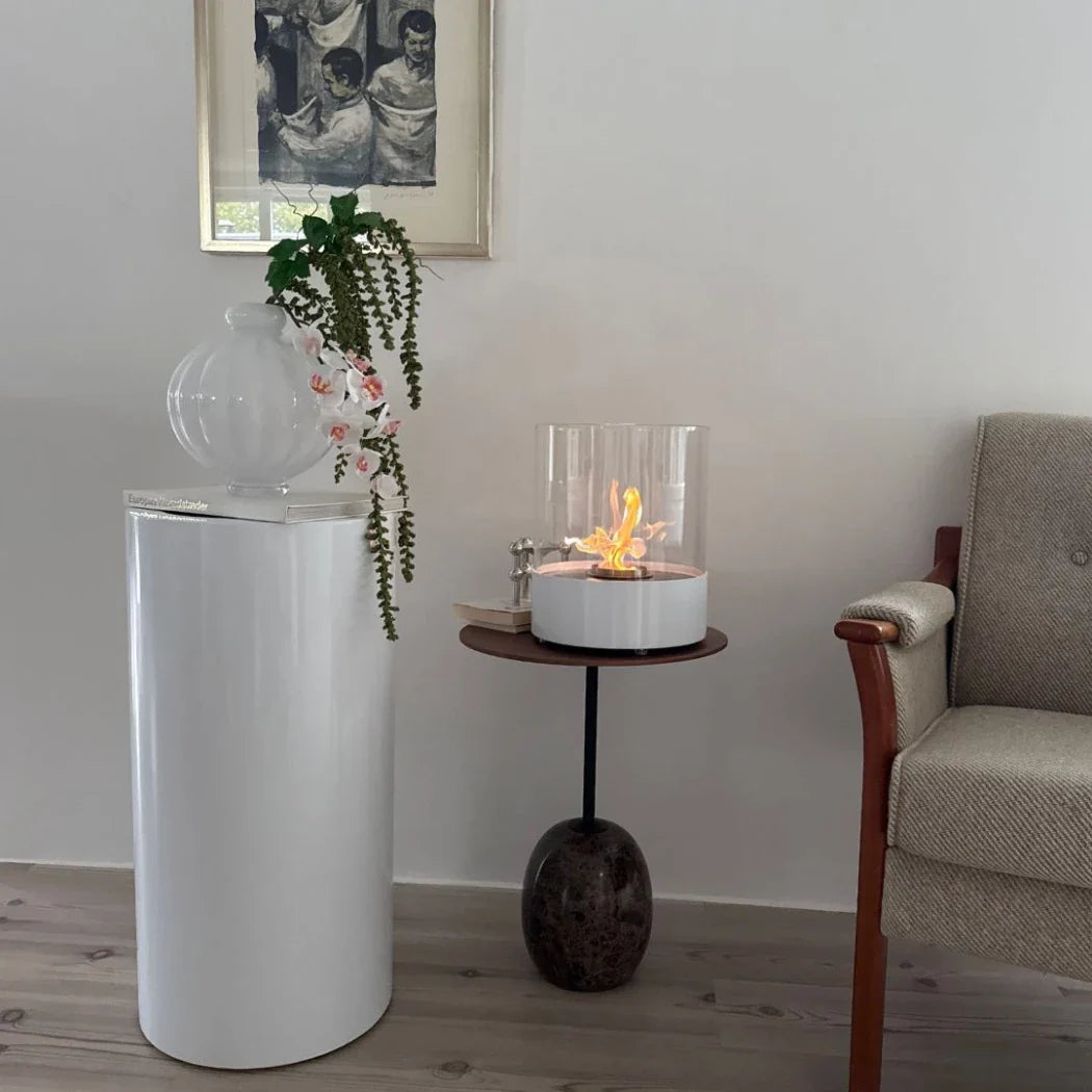 Șemineu Manual Dualis Alb - Versatil pentru Interior și Exterior