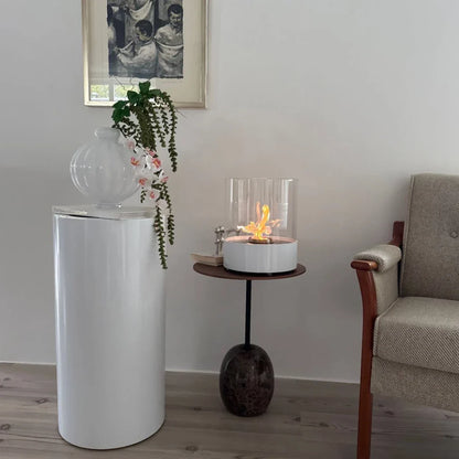 Șemineu Manual Dualis Alb - Versatil pentru Interior și Exterior