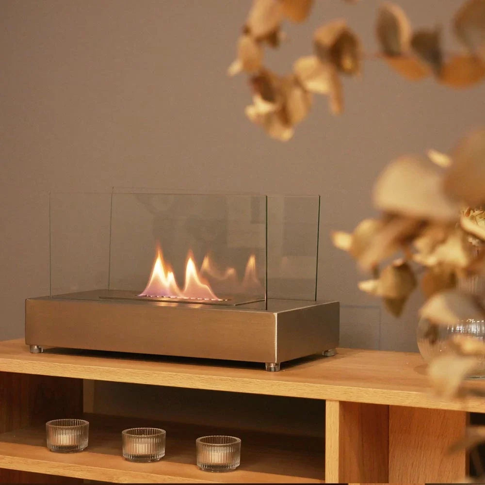 Șemineu cu Bioetanol de Masă Lambeth - Oțel