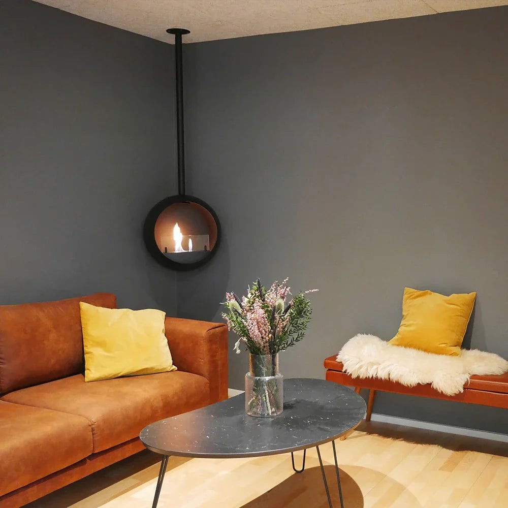 Șemineu suspendat pe bioetanol Edmonton – Design elegant și flacără captivantă