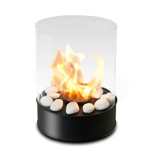 Șemineu de Masă Chantico Glassfire - Arzător Ecologic Rotund Negru cu Sticlă