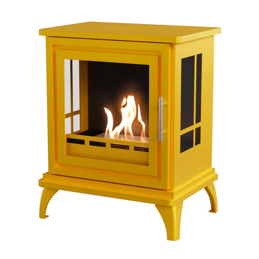 Șemineu Bioetanol Freestanding Nashville - Galben ScandiFlames