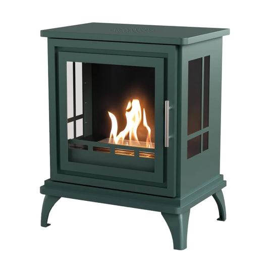 Sobă Autonomă de Bioetanol ScandiFlames Nashville – Negru-Verde
