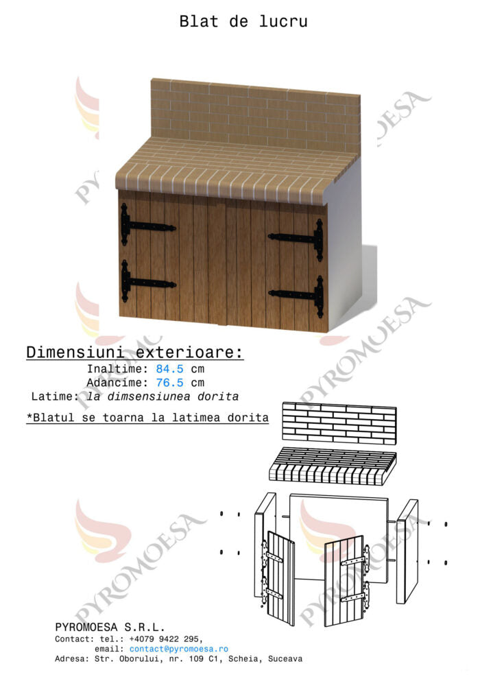 Blat de lucru (pret/m) - Pyromoesa