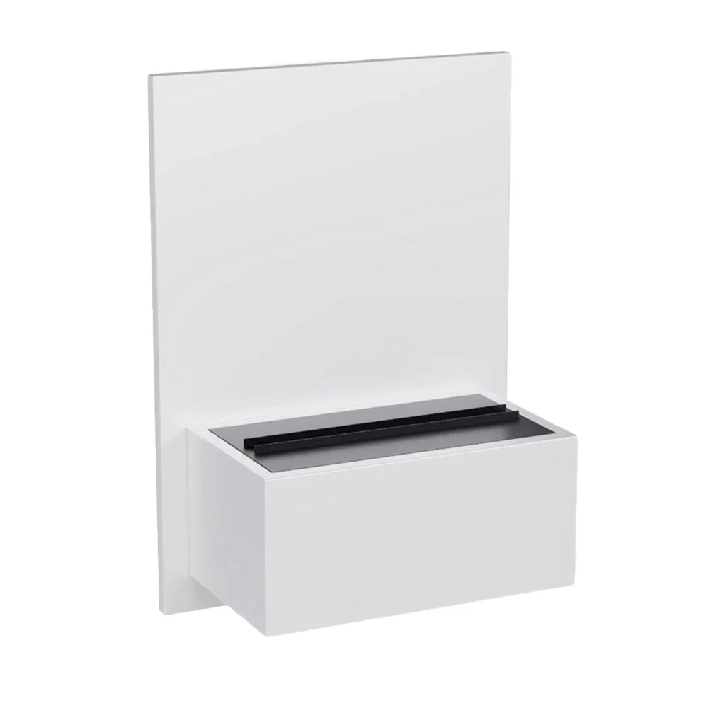 Șemineu Electric ScandiFlames Brekke Montat pe Perete, Alb - Flacără Realistă cu Vapori de Apă