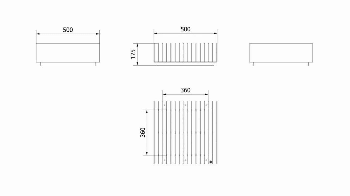 Vatra de foc exterior ERIZO - 50x50 cm