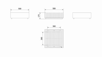 Vatra de foc exterior ERIZO - 50x50 cm