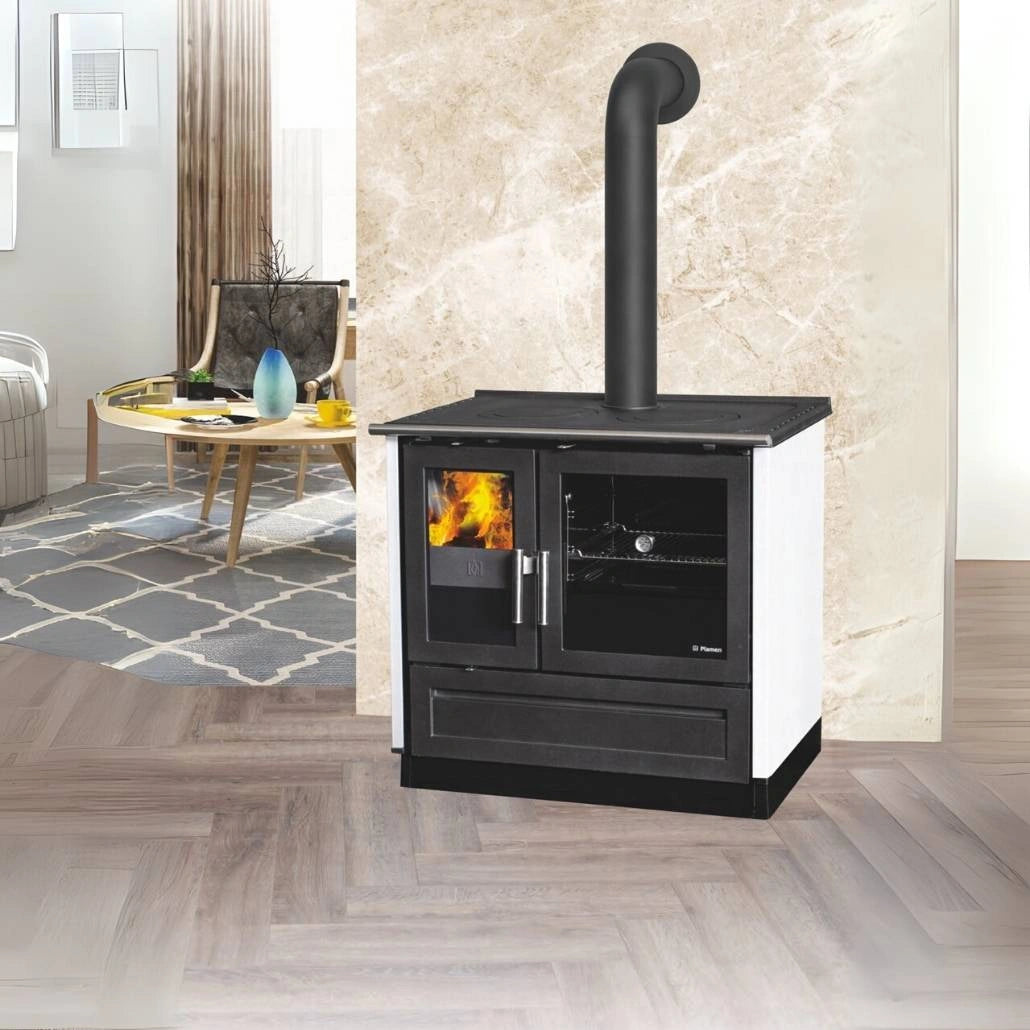 Soba de gatit P91 Alb cu plita si cuptor - 9kW