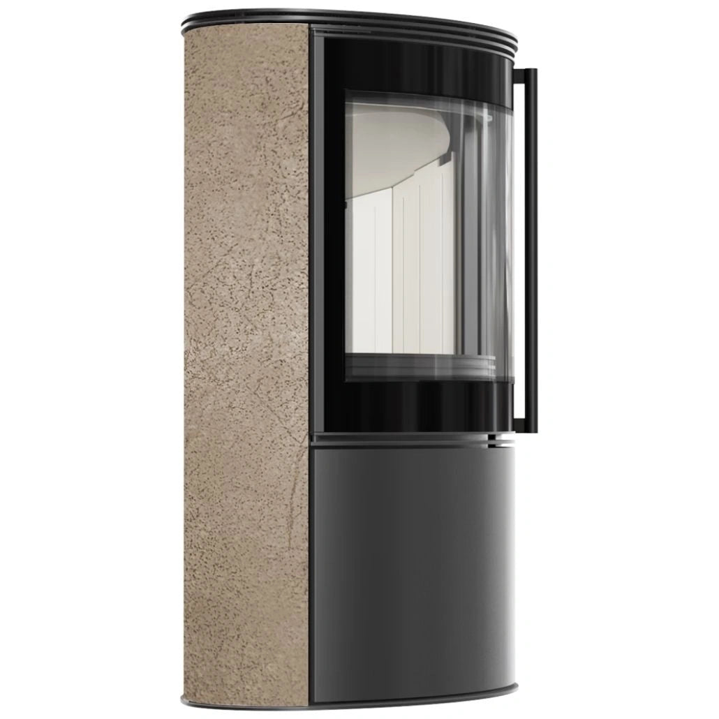 Soba Bjorn 7kW ceramica Gold Satin cu capac otel