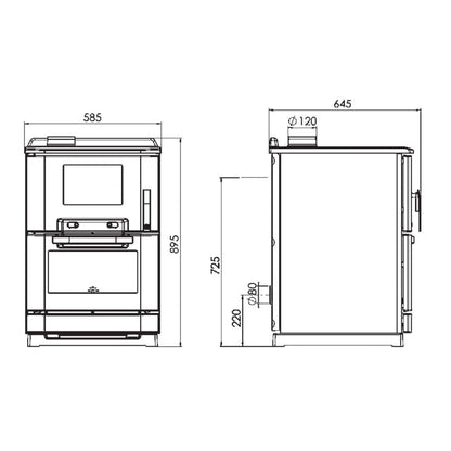 Soba de gatit CALOREX 100 Alb - 7.5 kW