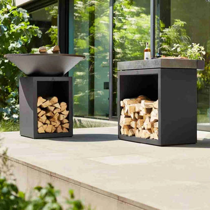 Masa de lucru OFYR negru cu depozitare