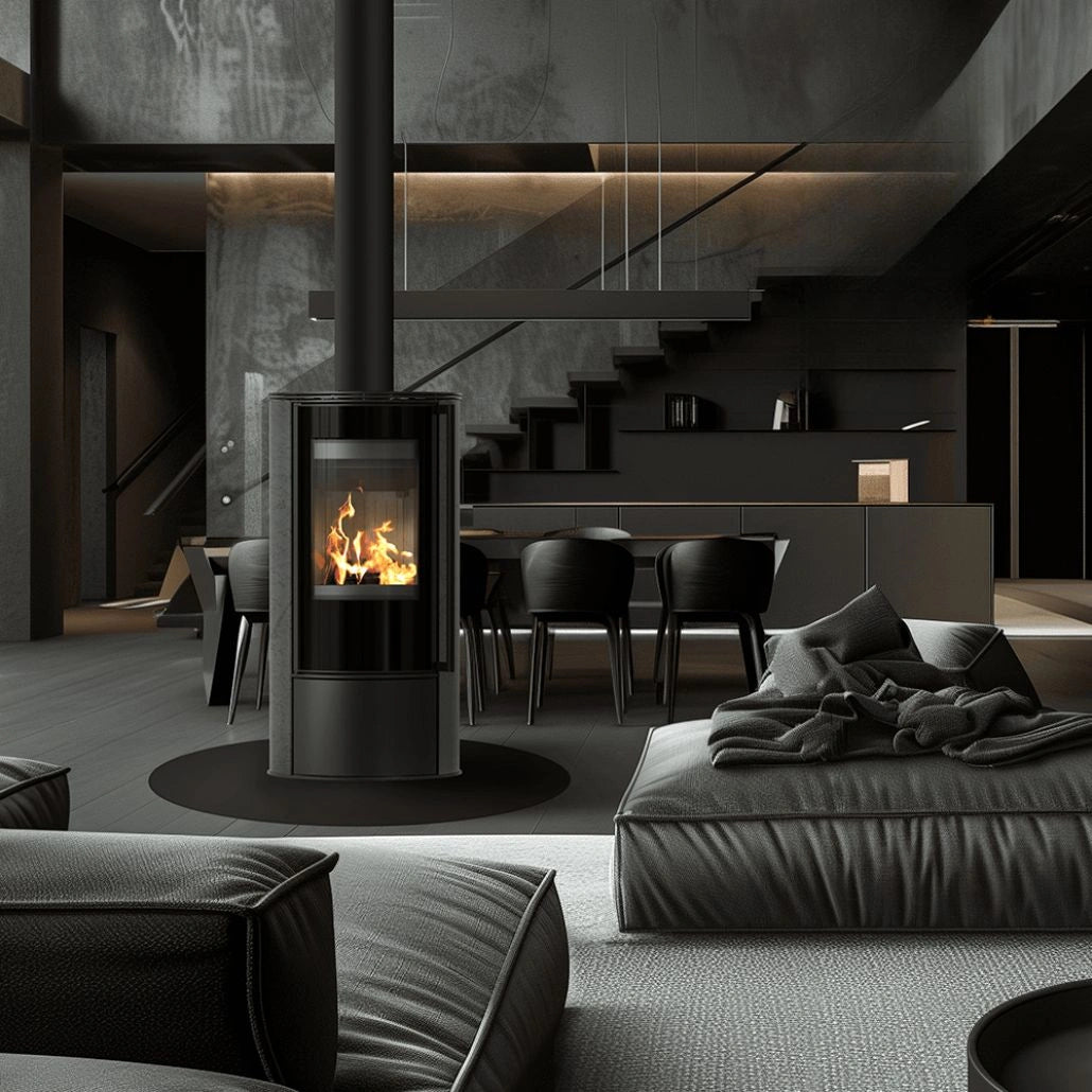 Soba Erik 5.5kW ceramica Grafite Satin - samota neagra