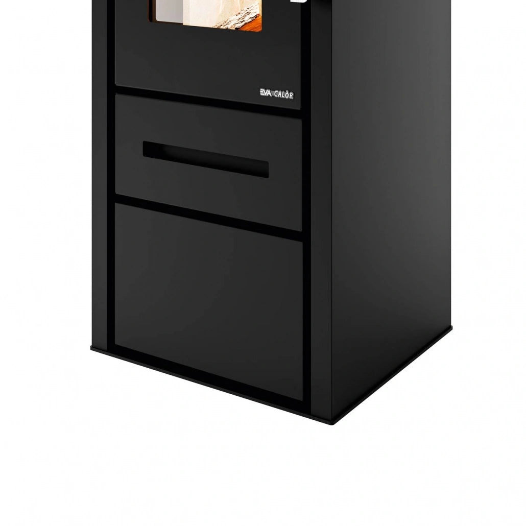 Soba Livia 8-9.5kw cu ventilator si telecomanda - Nero A+ Randament 86%