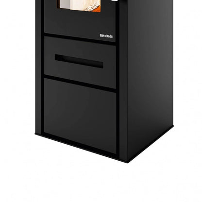 Soba Livia 8-9.5kw cu ventilator si telecomanda - Nero A+ Randament 86%