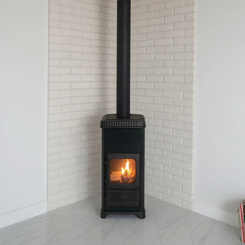 Soba de fonta cu plita DORA 10 N Negru - 7.2kW