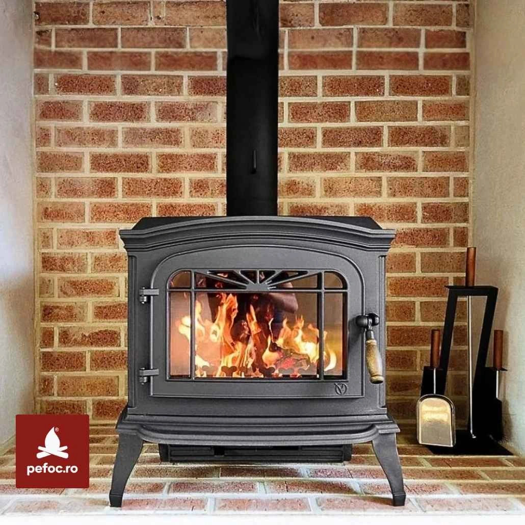 Soba fonta Bradford 9-13.5kW, 167 kg - Negru
