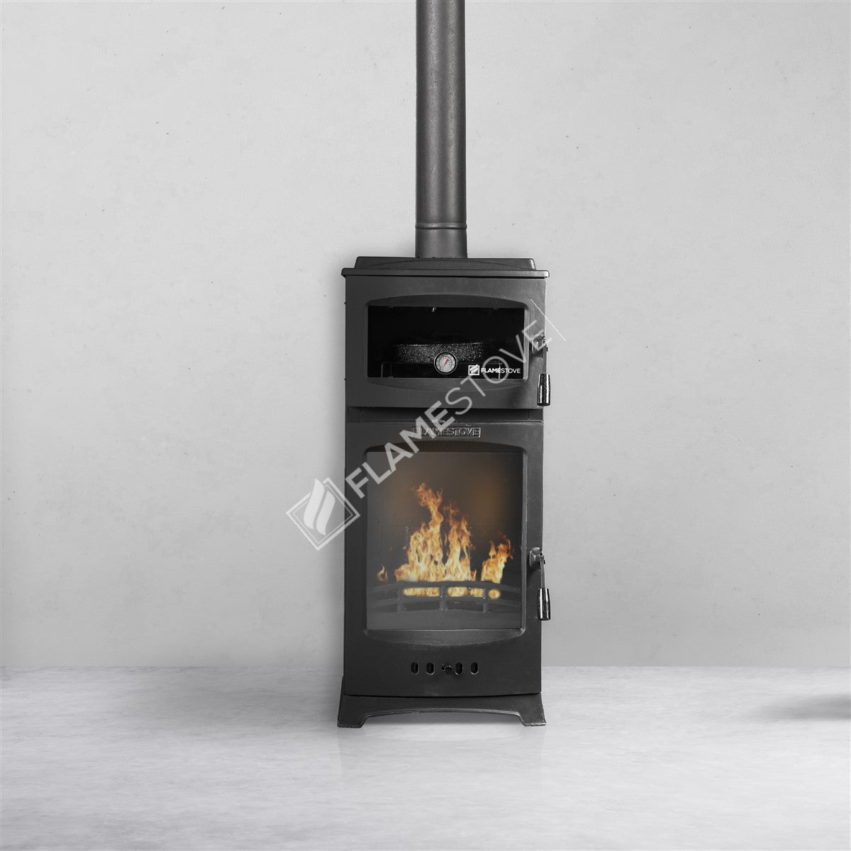 Șemineu pelete FS-213 Lodi Gourmet - Clasa A, Sticlă Schott Robax, Crom, 12 kW (Ideal pentru orașe mari)