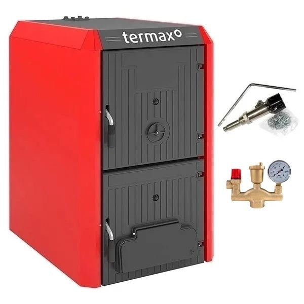 Centrală/Cazan din fontă Termax Bio 25 kW, biomasă, Ø 147 mm, volum apă 39 litri, Regulator de tiraj și Grup siguranță inclus