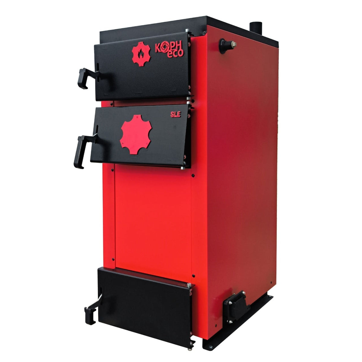 Centrala/Cazan pe lemn KOPH ECO 25 kW, cu ardere standard, 150 mp, volum manta apa 81 litri, diametru cos fum 159 mm, randament 86%