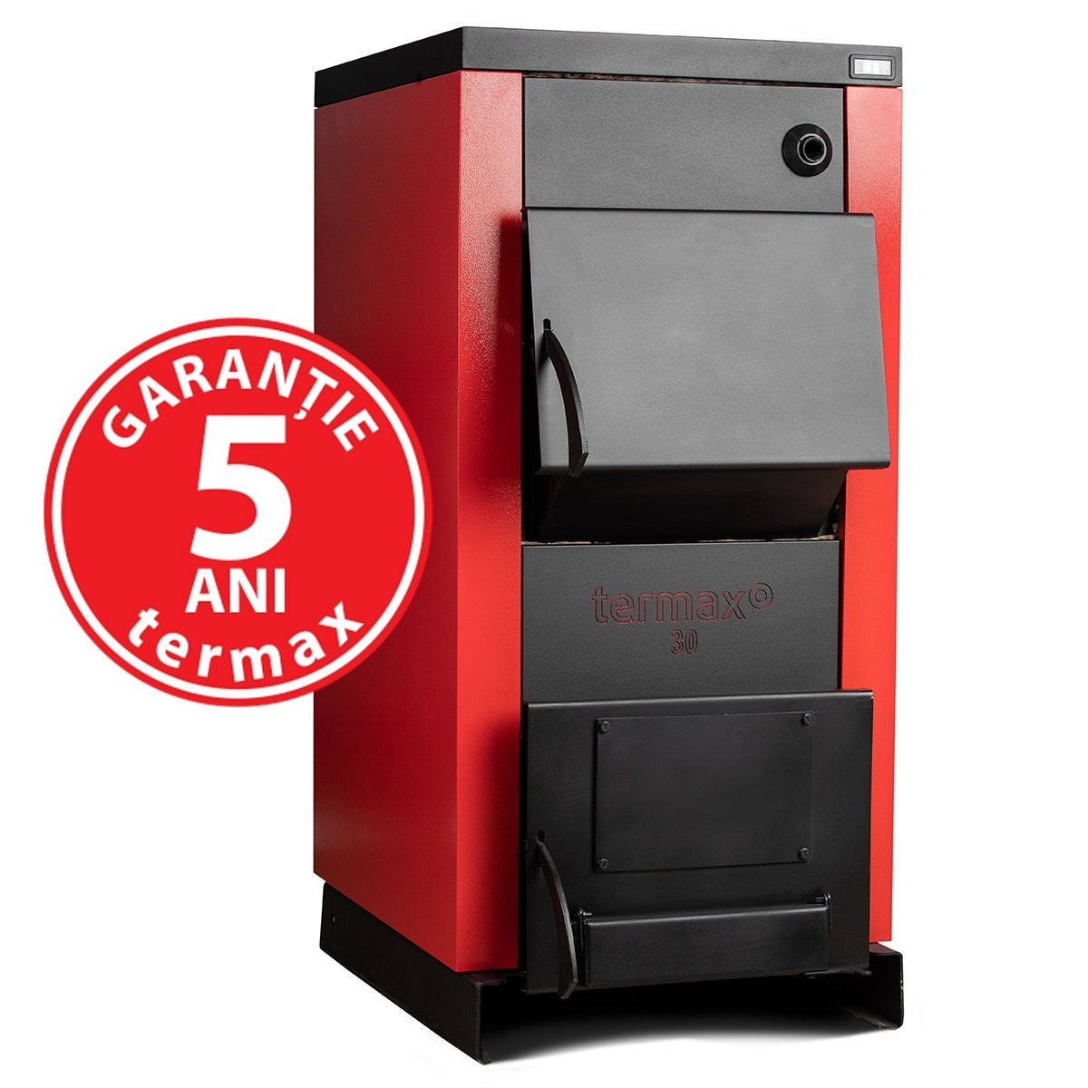 Centrală/Cazan pe lemn Termax 30 kW, cu ardere standard, volum manta apă 90 litri