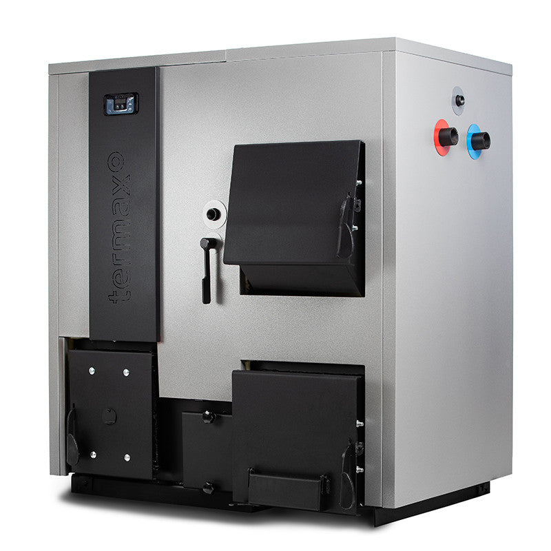Centrală mixtă lemn/pelet Termax Combo 35 kW, 230 m², volum manta apă 122 litri, trecere automată lemn/pelet