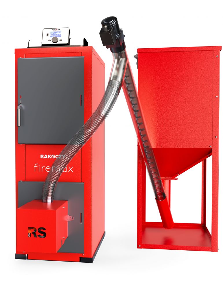 Centrală Termică Mixtă pe Lemn și Peleți Firemax PSP 15 kW cu Sistem de Alimentare Extins (250L)