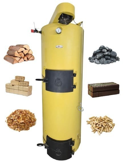 Centrala termica Stropuva S20U, 20 kW, lemn/carbune/brichete rumegus, regulator de tiraj inclus, 200 m²