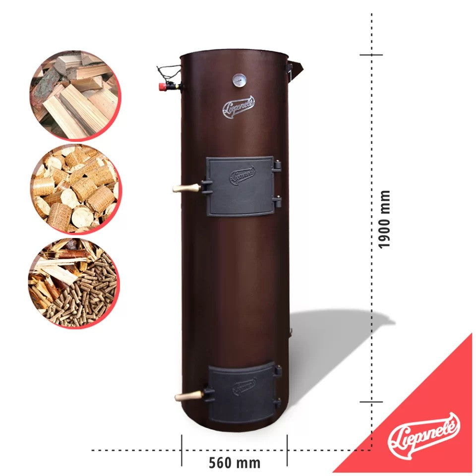 Centrala tip lumanare pe lemne, 20 kW, Liepsnele L20