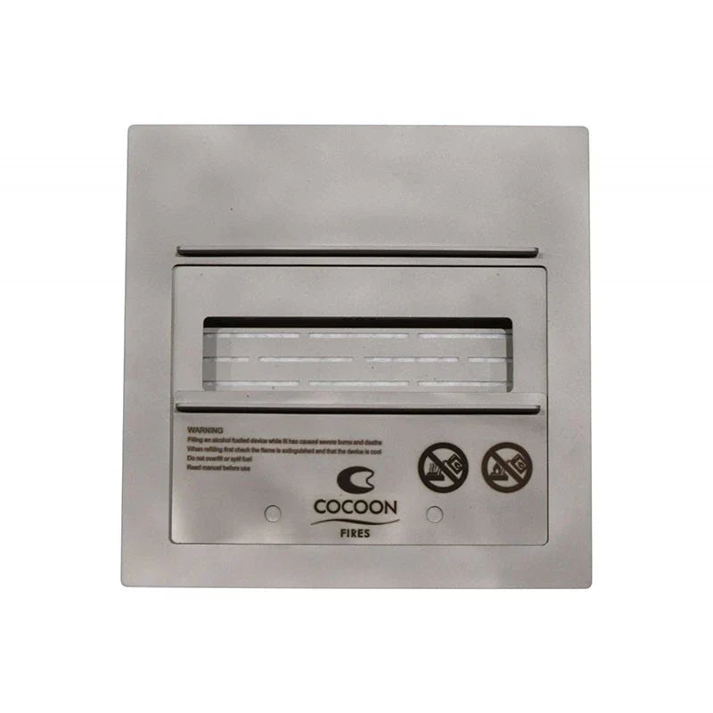 Arzător Profesional Cocoon Fires 2.0 pentru Șeminee Bioetanol - Oțel Argintiu Durabil, 2L Capacitate