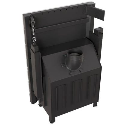 Focar Z-ECO 9.9 kW deschidere verticala - samota neagra