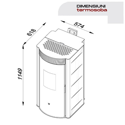 Termosoba peleti DIANA 140 VISINIU - 14.6kw cu autocuratare